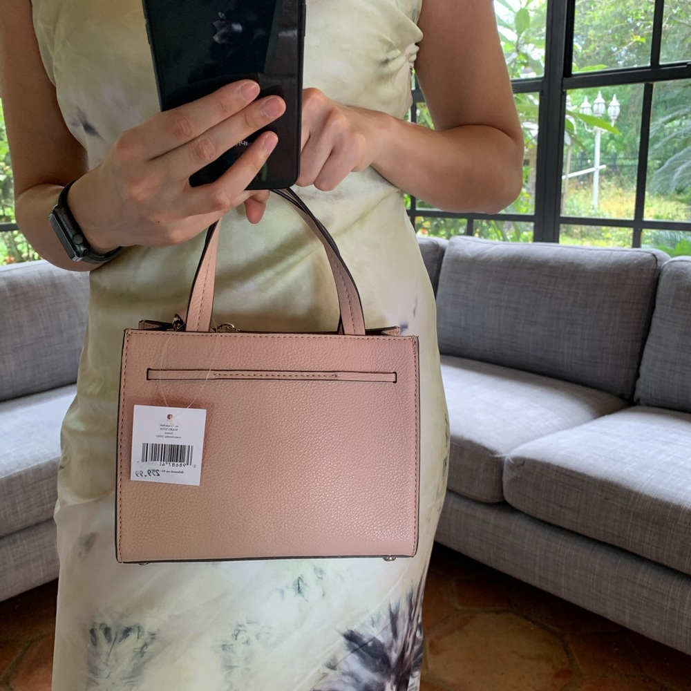 MINI SATCHEL KATE SPADE HAYES ROSY CHEEKS LEATHER - Picture 2 of 16